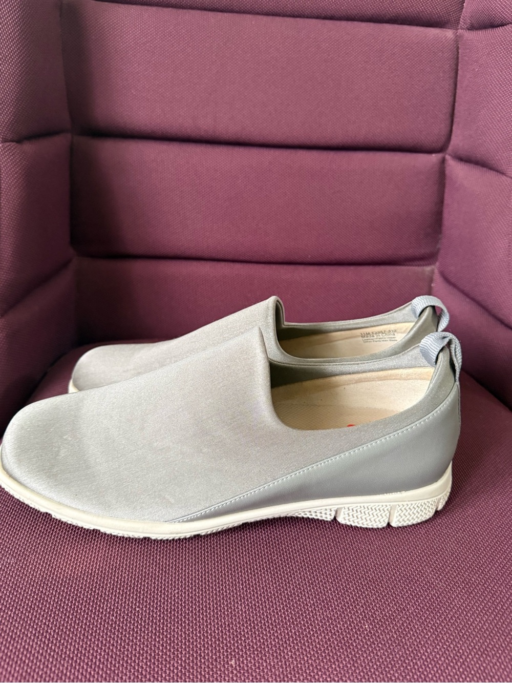 Trotters Slip-On Moccasins in Light Gray